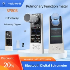 Handheld SP80B Spirometer-Bluetooth Enabled, Lung Capacity Tester w/ Data