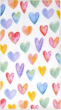 100 Valentine Colorful Heart Guest Disposable Paper Love Heart Dinner Napkin for