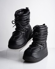 Zara Womens Boots Quilted Ankle Ski Collection black US 6.5 EU 37 New 2700/410