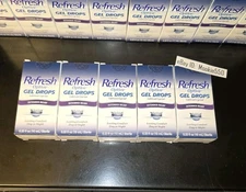 EXP 6/2027+!  5 Box Lot Refresh Optive * GEL DROPS * Eye Drops 0.33 oz (10mL)