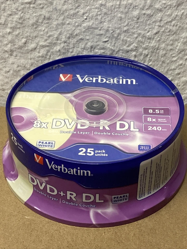 50x Verbatim 8x DVD+R 8,5 GB DL Double Layer Bedruckbar auf Spindel -NEU - Bild 4 von 4