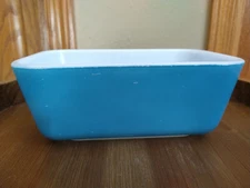 Vintage Pyrex Primary Blue 502-B Rectangular Refrigerator Dish