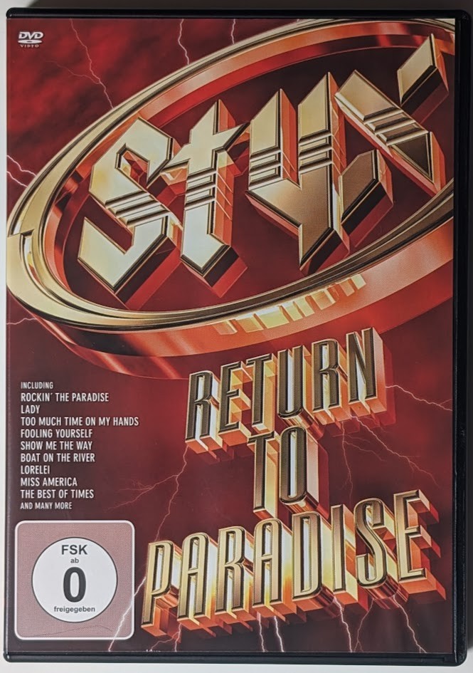 Styx Return To Paradise DVD Live Concert New Unsealed Region 0 NTSC