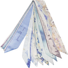 Women'S Handbag Scarf, 8 Stylish Long Silk Bandanas, Summer Light Fashion Access