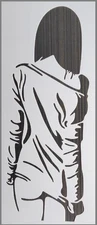 5"x10" Clear Plastic Stencil - Woman (SD16)*****