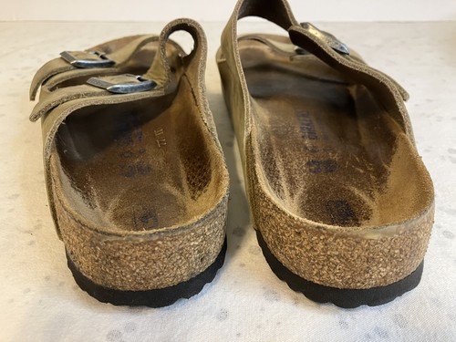 Lot of 2 Birkenstock Mens Size 43 Arizona Sandals Brown Suede Germany - Picture 10 of 17