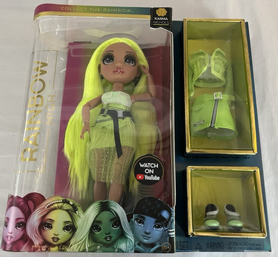 RAINBOW HIGH fashion Doll KARMA NICHOLS Series 2 Neon Green Original MGA NEW