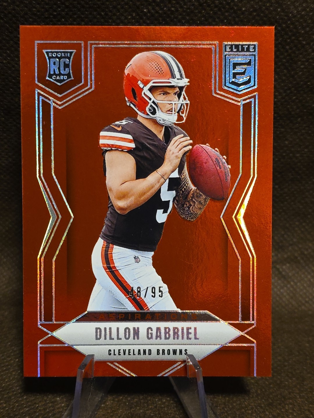 2025 Panini Donruss Elite Dillon Gabriel (RC) Red Aspirations 48/95