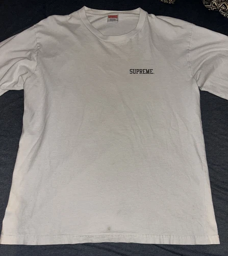SUPREME T SHIRT MANCHES LONGUES ARAKI ORCHIDÉE BLANC (large)