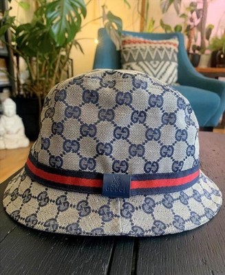 GUCCI Kids GG Pattern Bucket Hat Sherry Line GG canvas unisex