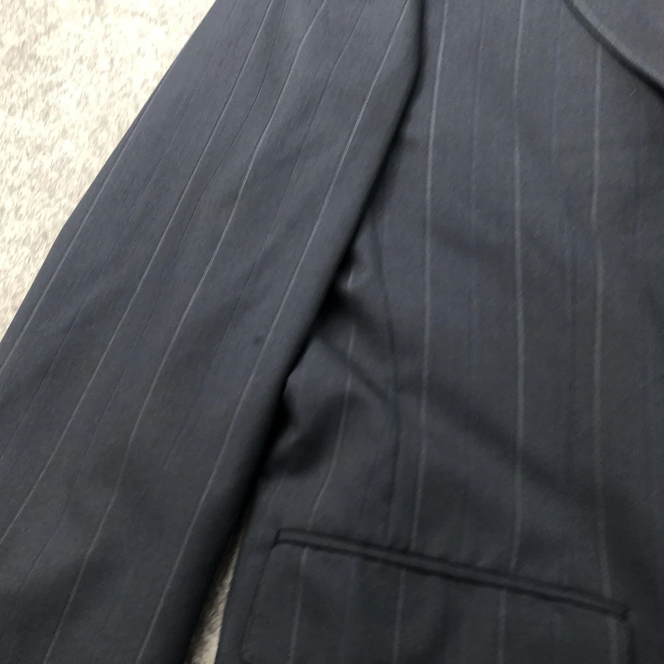 Polo University Club Ralph Lauren Suit Mens 42R 34x32 Gray Pinstripe Wool - Image 4 of 4