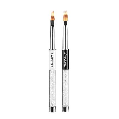 2PCS Nail Ombre Brush Nail Art Painting Pen Brush UV Polish Gradient Color Rh...