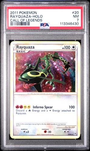 2011 POKEMON CALL OF LEGENDS RAYQUAZA #20 HOLO PSA 7 NM #113346430