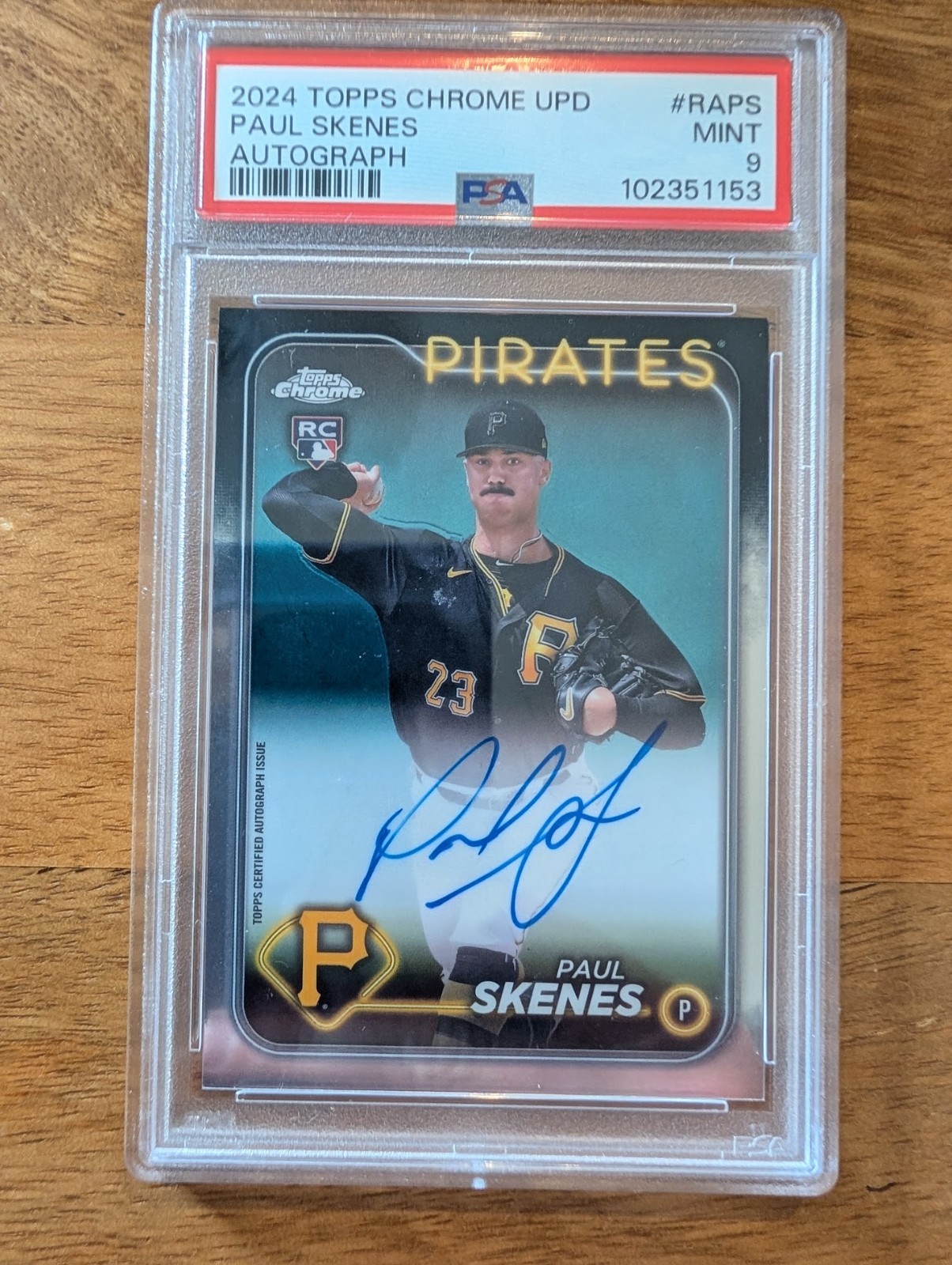 2024 Topps Chrome Update Paul Skenes #RAPS Autograph PSA 9
