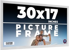 30x17 Frame White Wood Picture Photo Frame with UV Acrylic and Acid Free Backing