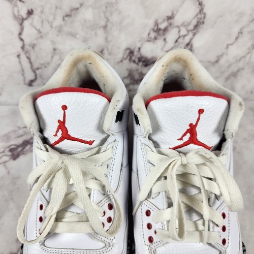Nike Air Jordan 3 Retro "White Cement" Sneakers 136064-105 Taglia 8,5 - 2011 - Foto 7 di 12