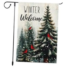 Winter Garden Flag Christmas Garden Flags 12x18 Inch Double Sided 2025-RMQ-872