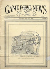 VINTAGE COLLECTIBLE Gamefowl News Magazine  Devoted to Game Fowl JULY 1929