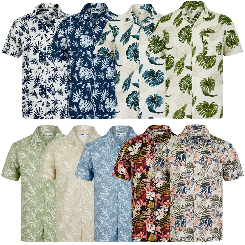 Tokyo Laundry Hawaiian Shirt Men's Cotton Open Cuban Collar Summer Holiday Top - Image 1 of 1