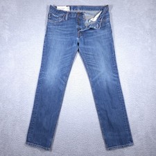 Vintage Abercrombie Fitch Jeans Men's 30x30 Fits 32x29 Blue Button Fly Rollins