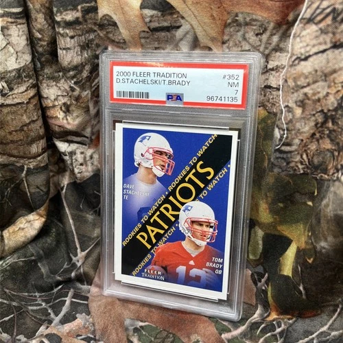 2000 Fleer Tradition - Rookies to Watch Tom Brady, Dave Stachelski #352 (RC) 🐐