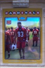2008 Topps Chrome Copper Rookie  Refractor Card Of Calais Campbell #TC239   /199. rookie card picture