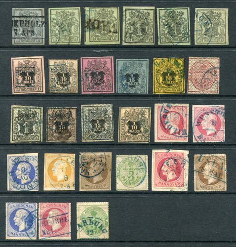 HANOVER German States Used Lot 27 Stamps High Cat