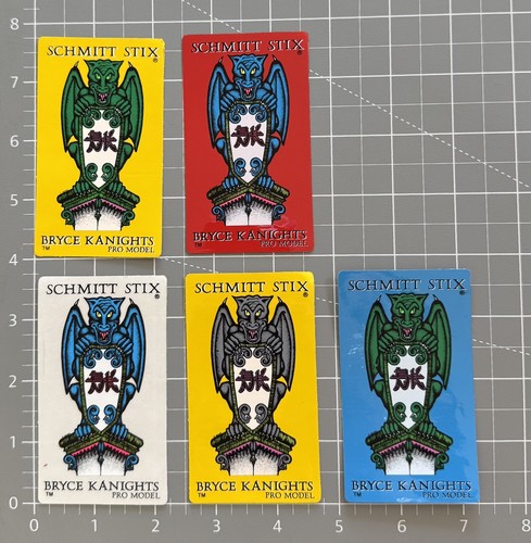 Vintage 1980 90 - SCHMITT STIX - Bryce Kanights Skate Surf sticker - Lot of 5  