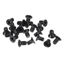 M3 x 5mm Phillips Flat Head Screws Carbon Steel Machine Screws Black 150sets