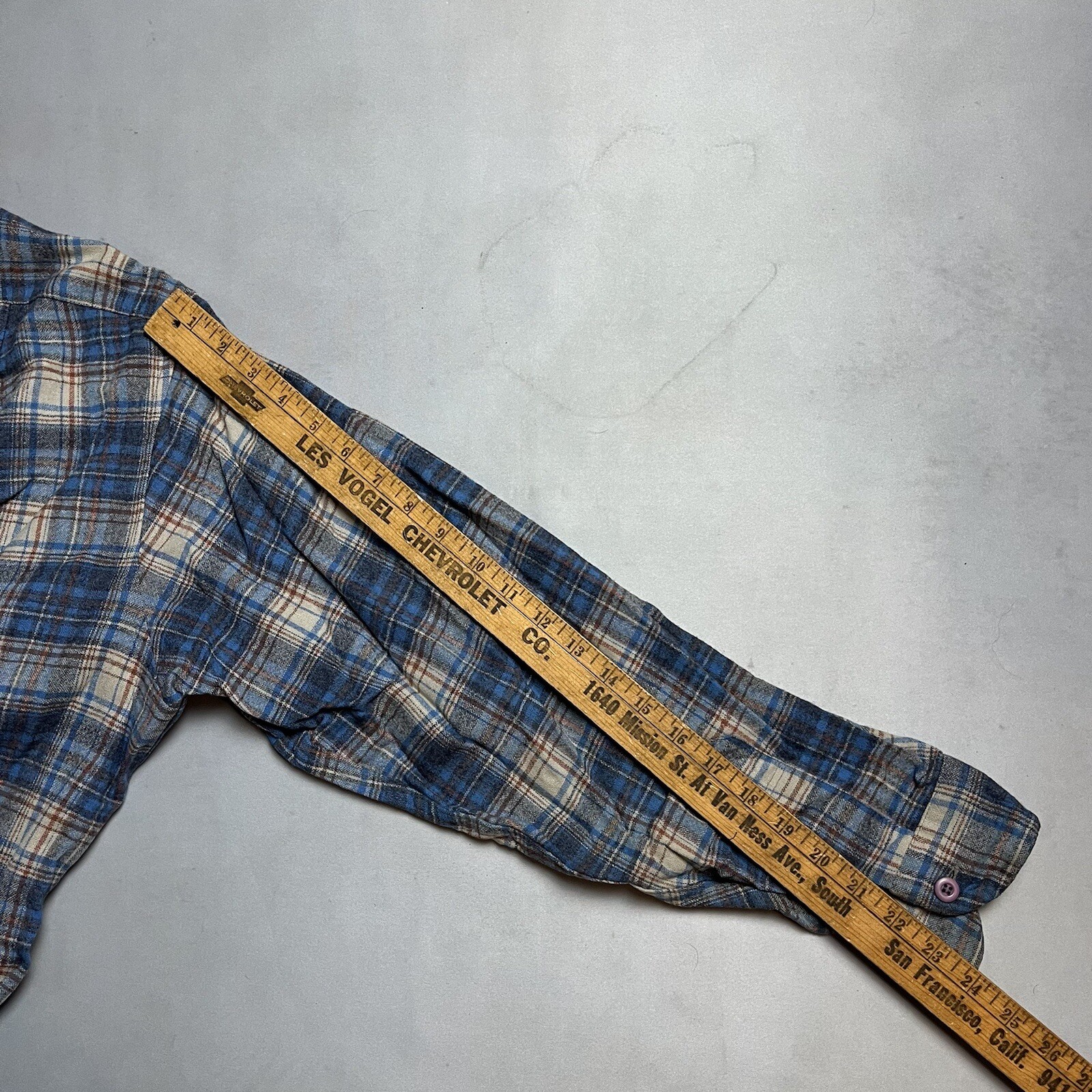 Vintage 60s Pendleton Loop Collar Button Up Plaid… - image 11