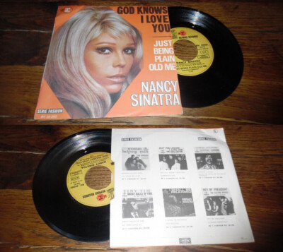 NANCY SINATRA - God Knows I Love You Rare ORG French PS 7' Perfect Pop 69'
