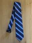 Brooks Brothers Blue, Red & White Striped Tie 100% Silk Men's Necktie 58''