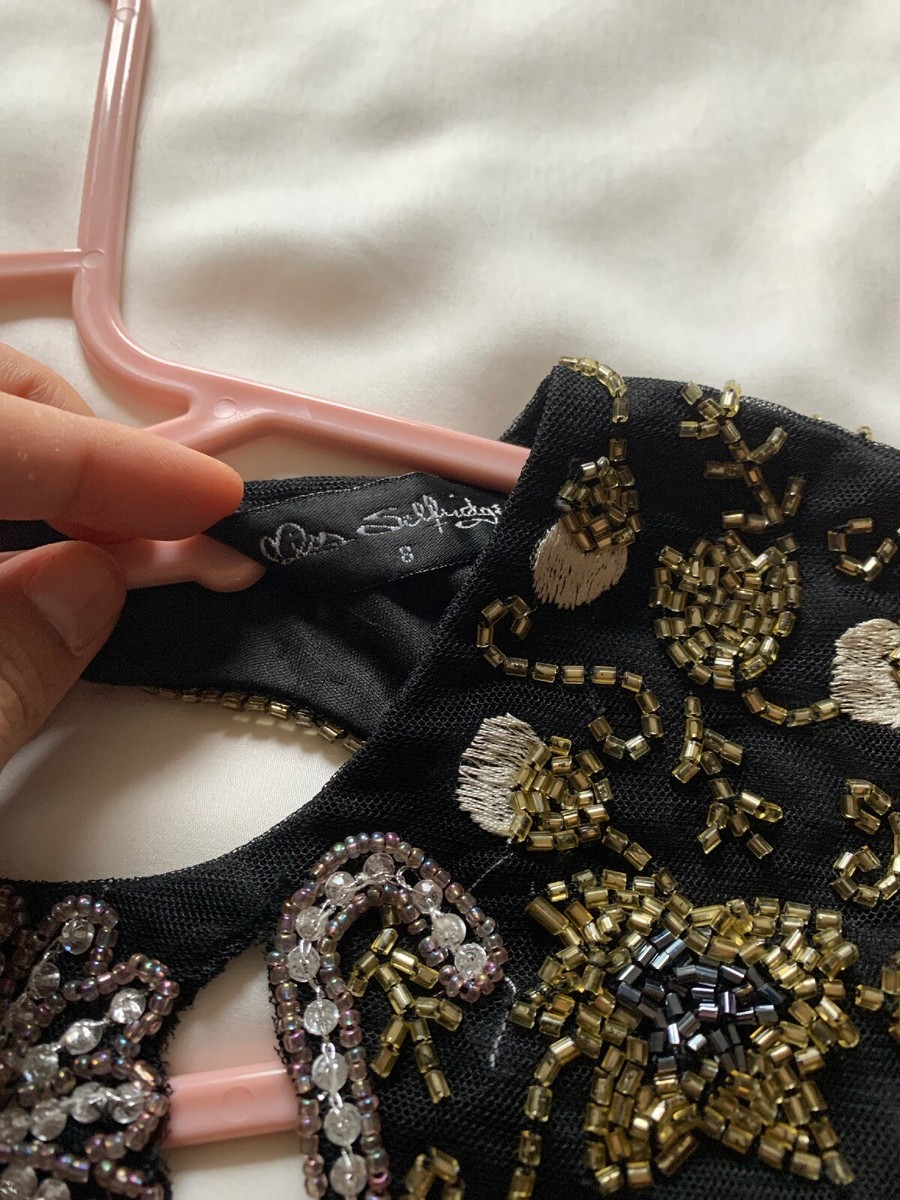 Miss Selfridge Gold Sequin Dress (Gatsby Style) UK Size 8 In Excellent  Condition | eBay