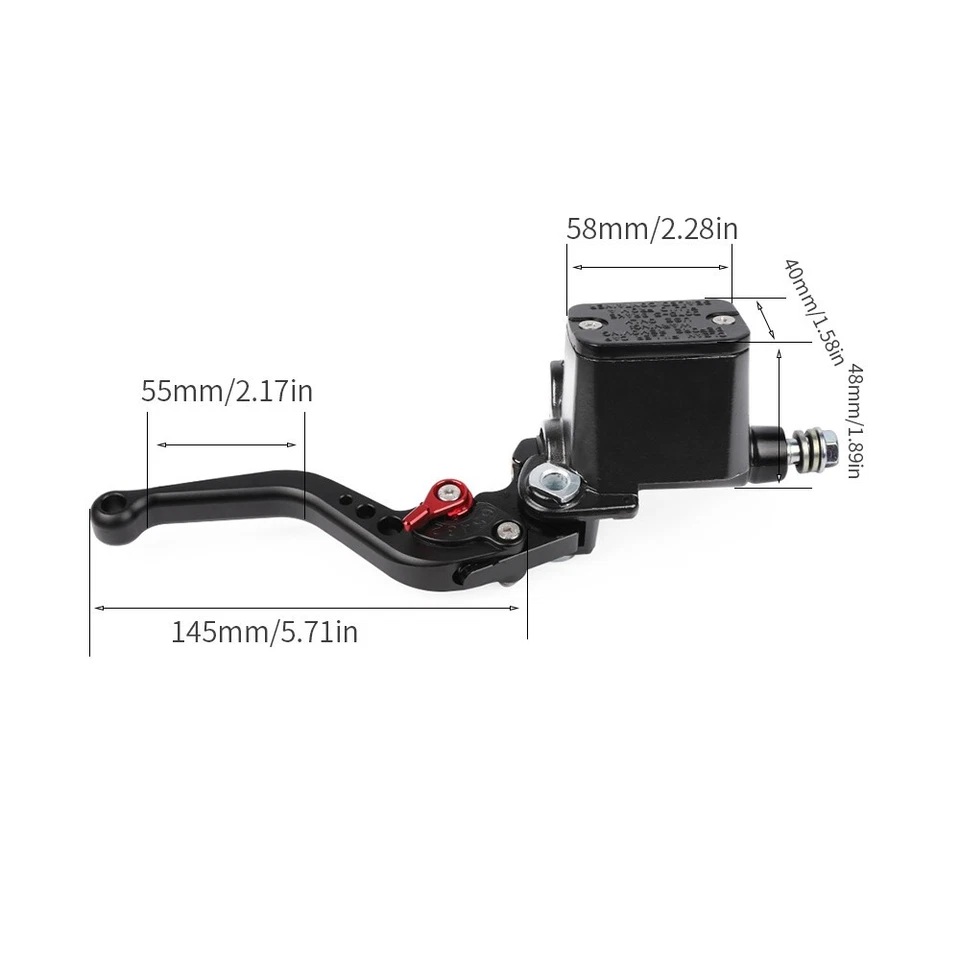 Bomba de cilindro mestre de freio dianteiro com alavanca para Ducati Hypermotard 796 821 939 22mm - Imagem 2 de 4