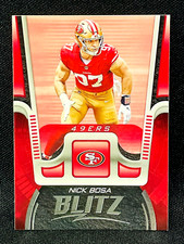 2021 Panini Playbook Football Card - NICK BOSA - BLITZ Insert - 49ERS