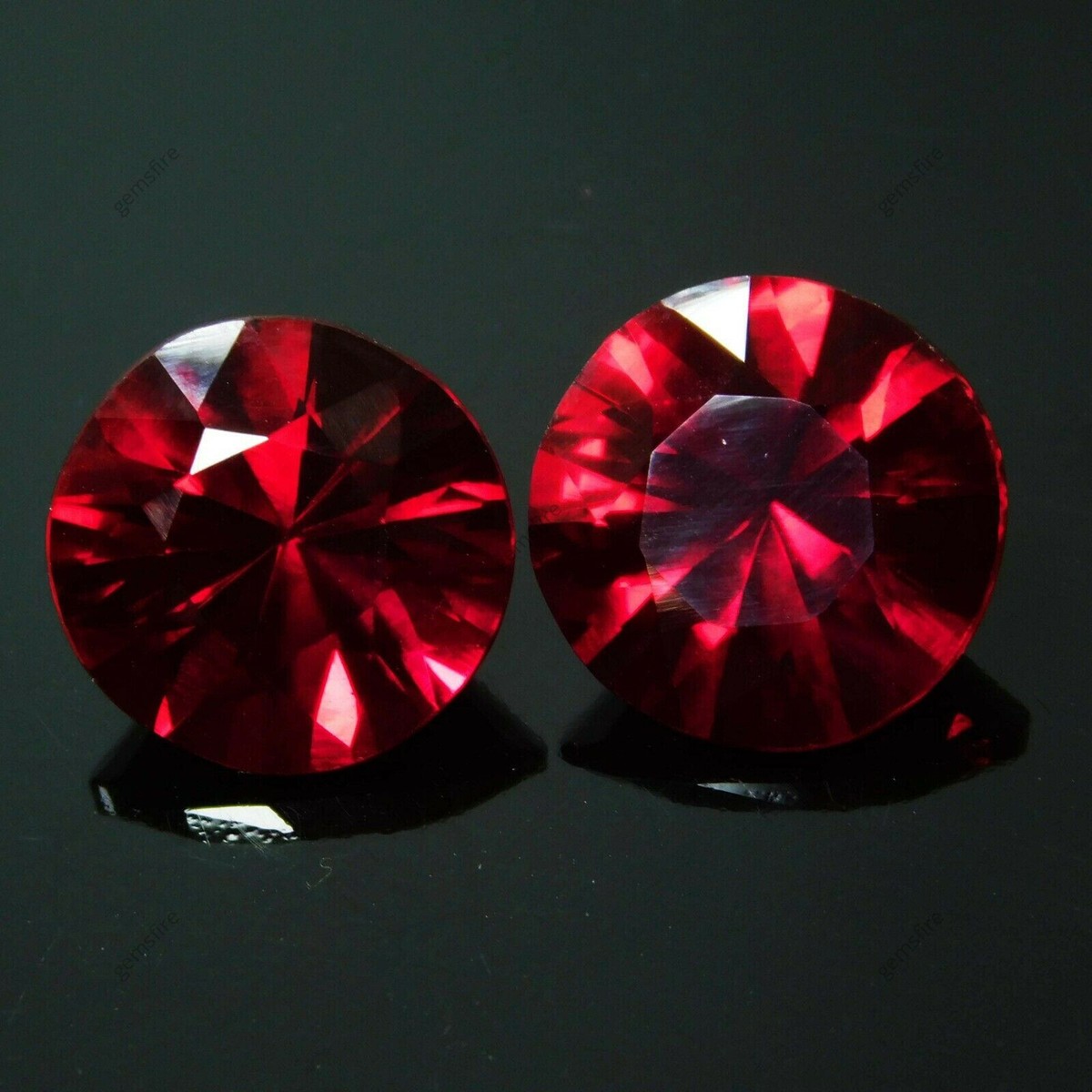 MAPPON REED ゆりえ　5本セット　ロレー重め 17 Ct Round Cut Stunning Quality Natural Red Ruby Loose