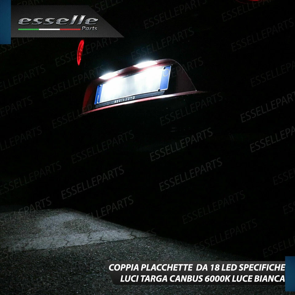 PLACCHETTE A LED LUCI TARGA 18 LED SPECIFICHE FIAT SEICENTO 600 6000K BIANCO - Immagine 3 di 4