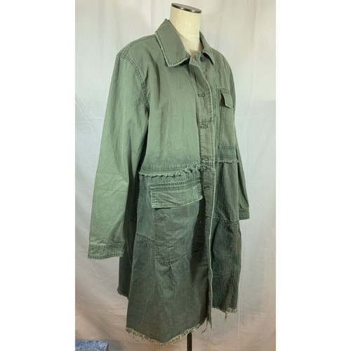 Tiered Jacket Large L Olive Green 