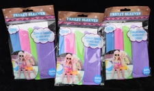 Lot of 12 Freezy Sleeve Reusable Popsicle Frozen Yoghurt Holder Bags BPA Free