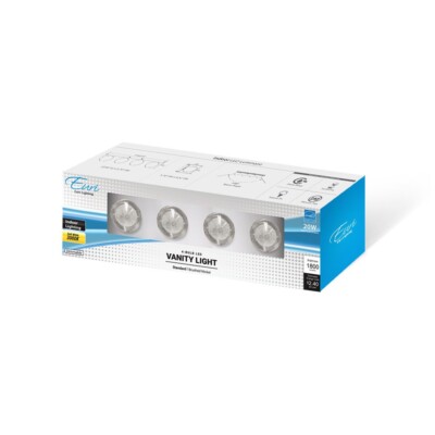 EIN-VL21CH-1030e Euri Lighting 4 Bulb LED Vanity Light 20 Watts 3000K Warm White
