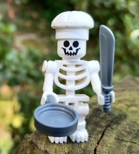 NEW LEGO SKELETON CHEF halloween minifig minifigure figure pirate ghost zombie