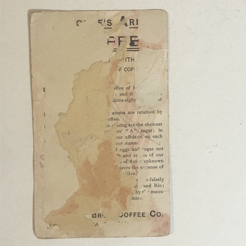 Ariossa Coffee Victorian Trade Card 2 Birds VTC 5 - Picture 3 of 3