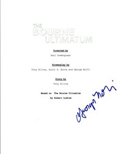 George Nolfi Signed Autograph THE BOURNE ULTIMATUM Movie Script COA VD