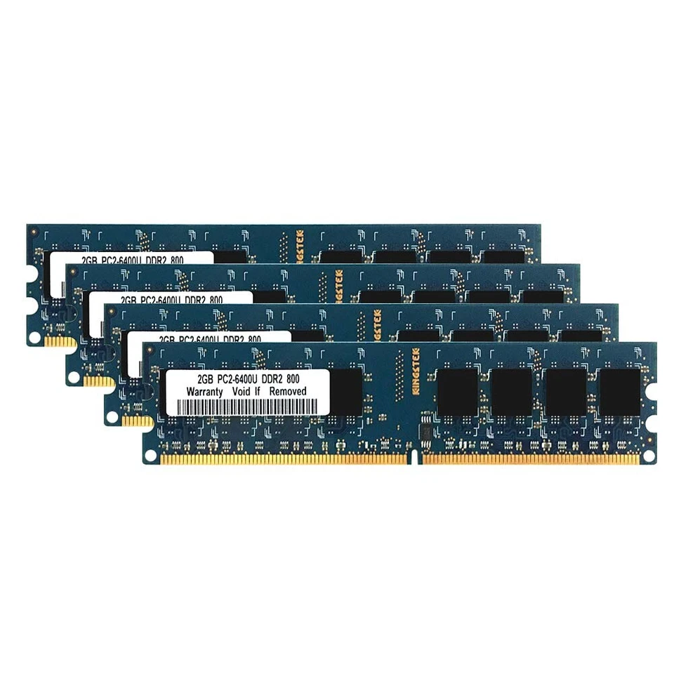 8GB Kit 4x 2GB 1GB DDR2 PC2-6400U 800MHz 240Pin Desktop RAM Blue DIMM Memory LOT - Image 3 of 4