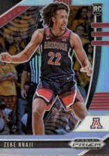2020-21 Panini Prizm Draft Picks Zeke Nnaji Silver Prizm Rookie #74 RC Refractor