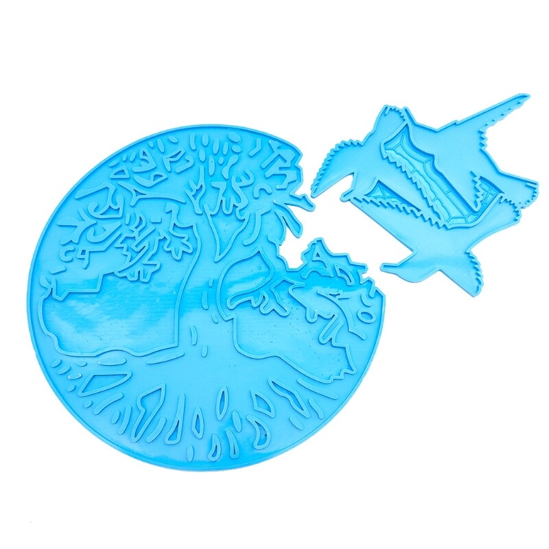 Handmade Window Decal DIY Mold Tree Birds Pattern Craft Silicone Resin Mold Tool