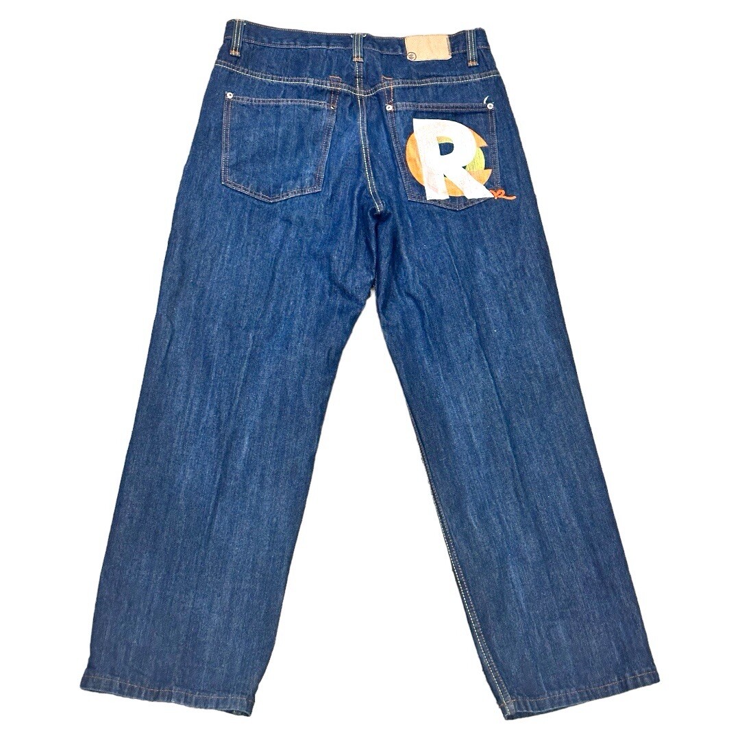 VTG Rocawear Mens Jeans Size 34x30 Baggy Wide Leg Blue