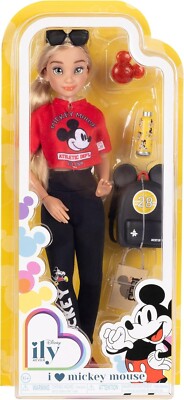 DISNEY Ily 4Ever I Love Mickey Mouse Articulated Blonde Doll & Outfit NEW