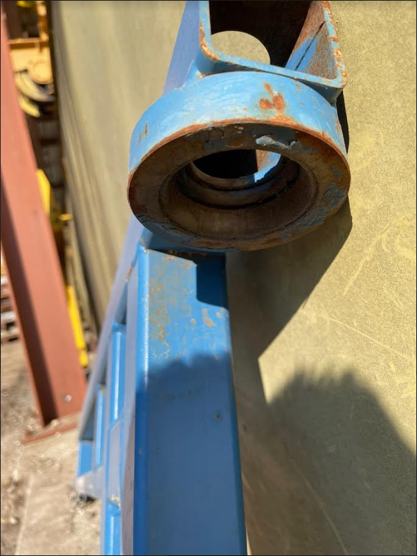 Gorbel 250 LB Freestanding Base Mounted Jib Crane, 6'0" Span X 7'0