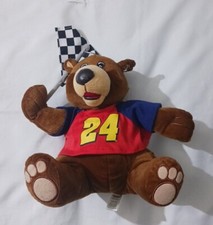 NASCAR Jeff Gordon 24 Plush 10" Teddy Bear 2006 Checker Flag Vintage EUC